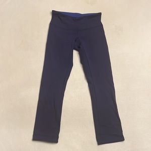 Lululemon Wunder Under Purple Crop Leggings